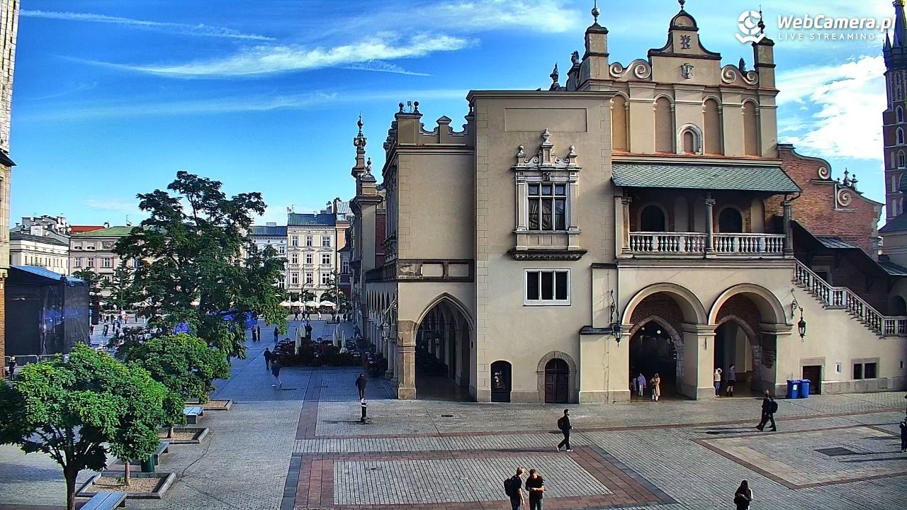 Kraków - widok na Rynek Główny - 27 wresień 2026, 09:43