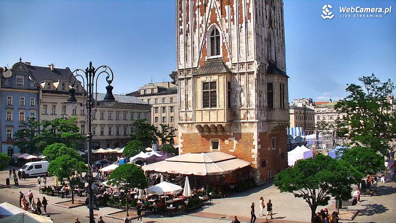 Kraków - widok na Rynek Główny - 12 czerwiec 2025, 15:36