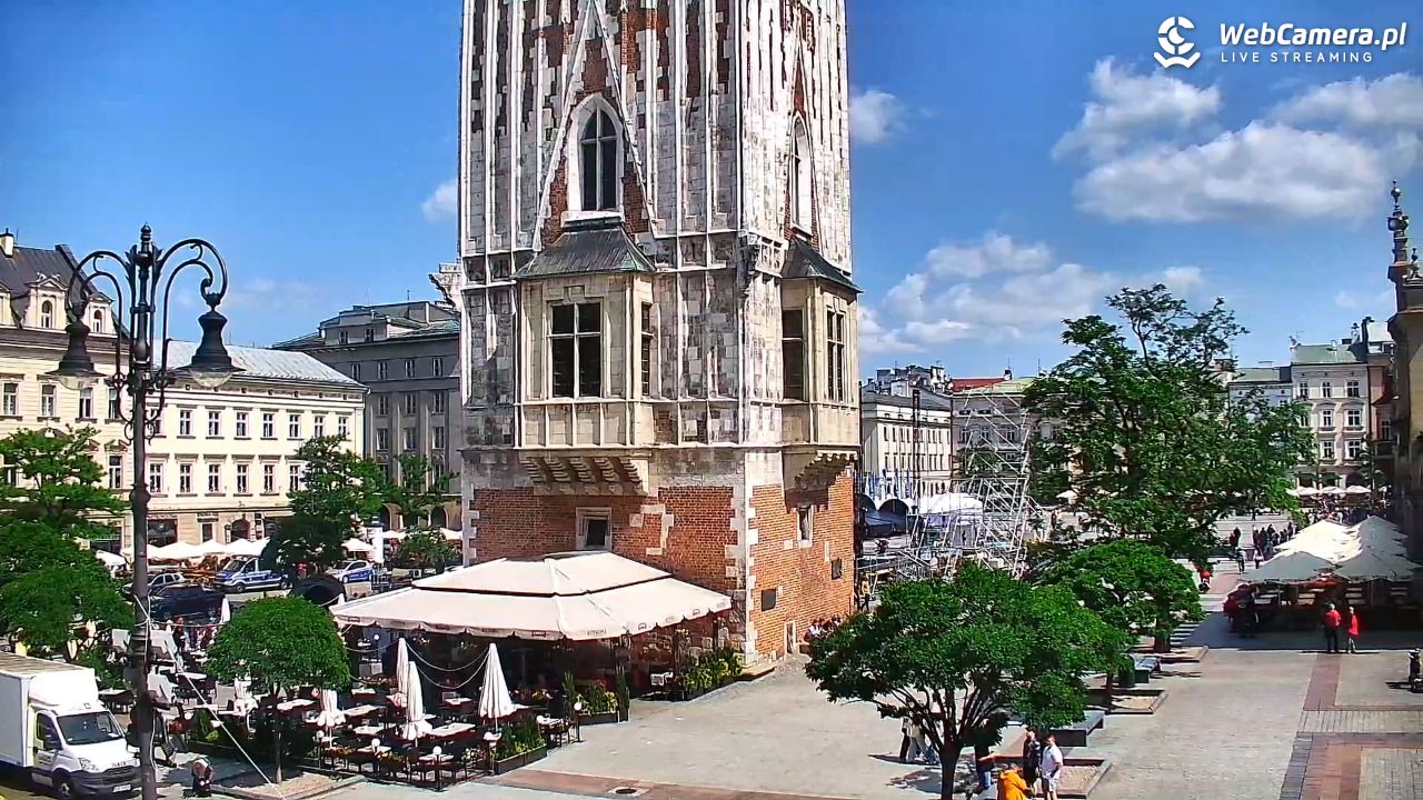 Kraków - widok na Rynek Główny - 12 czerwiec 2025, 10:44