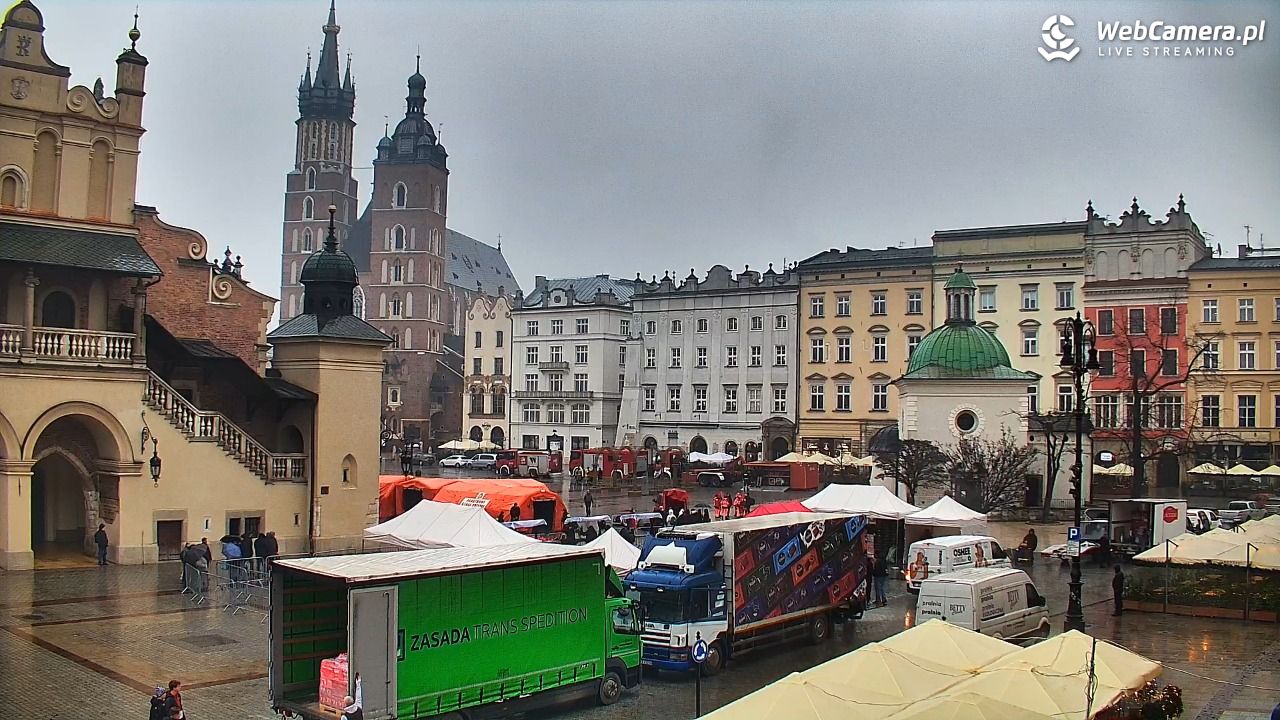 Kraków - widok na Rynek Główny - 21 grudzień 2025, 08:43