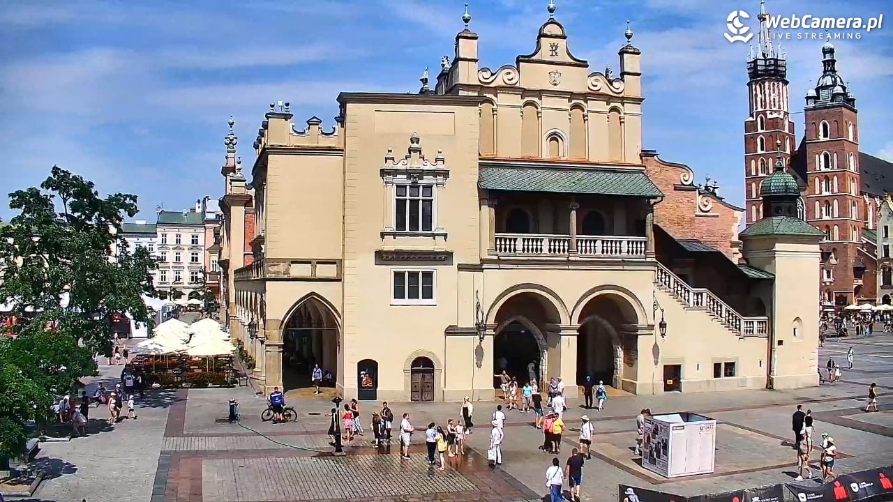 Kraków - widok na Rynek Główny - 01 sierpień 2026, 14:22