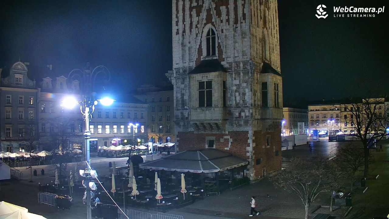 Kraków - widok na Rynek Główny - 19 kwiecień 2026, 04:24