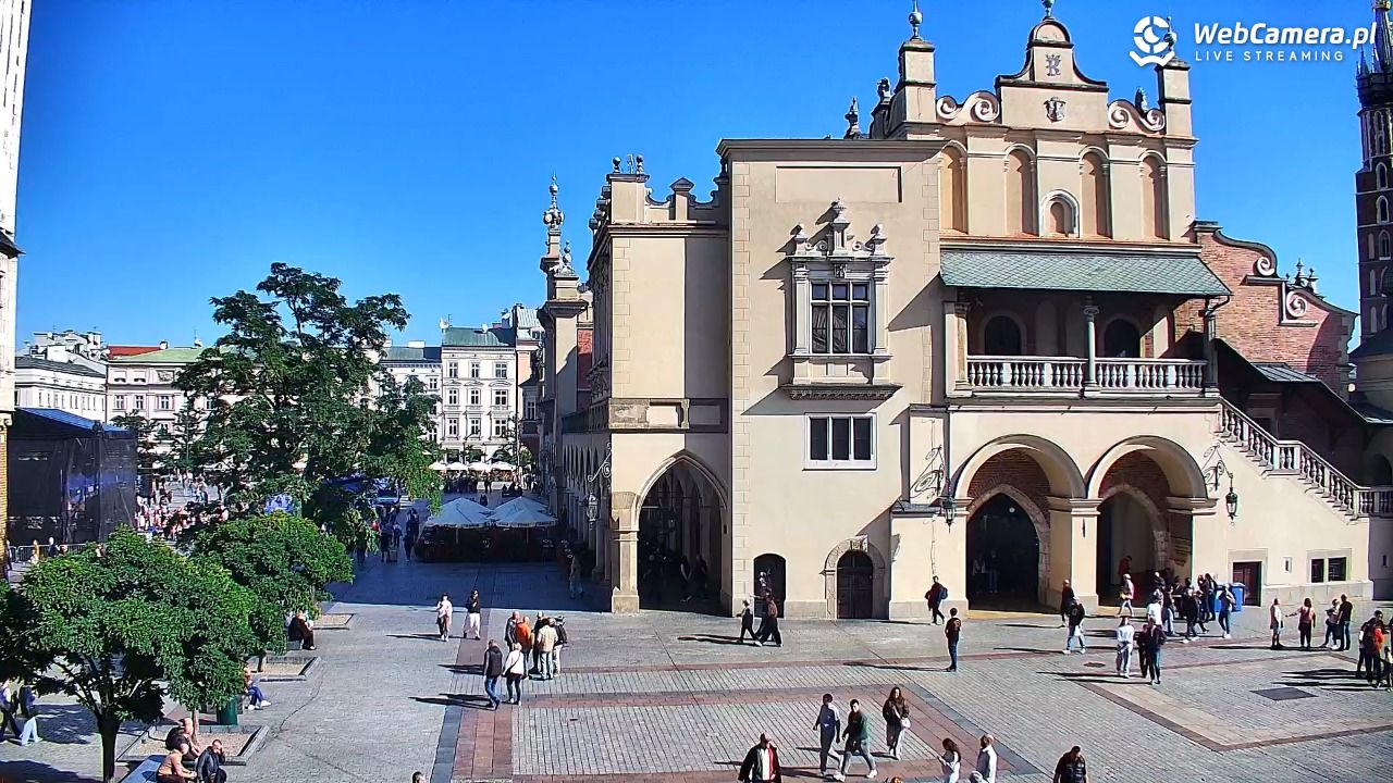 Kraków - widok na Rynek Główny - 27 wresień 2026, 10:50