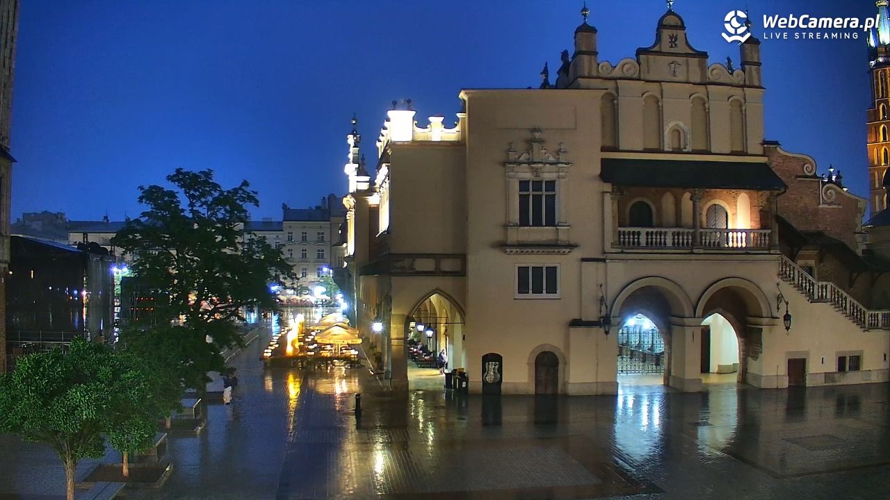 Kraków - widok na Rynek Główny - 10 czerwiec 2026, 21:25
