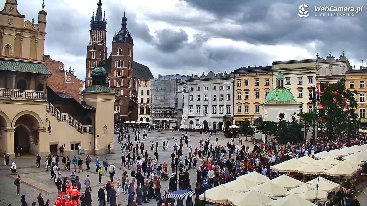 Kraków - widok na Rynek Główny - 04 czerwiec 2026, 11:30