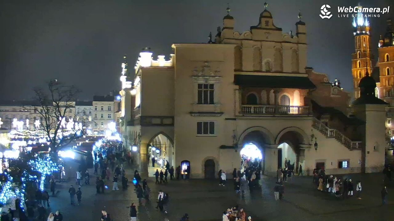 Kraków - widok na Rynek Główny - 20 grudzień 2025, 17:23