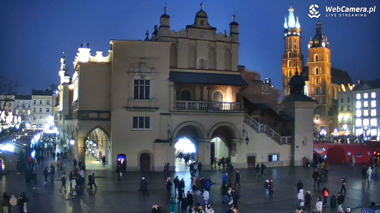 Kraków - widok na Rynek Główny - 21 grudzień 2025, 16:17