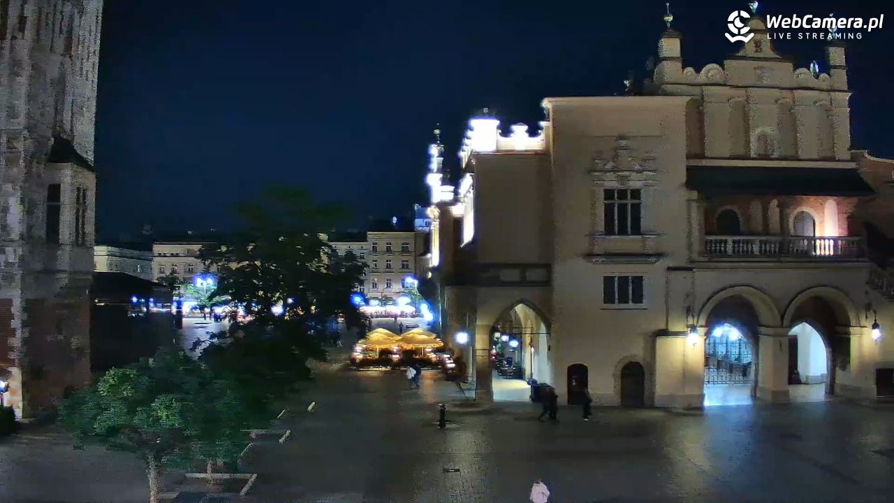 Kraków - widok na Rynek Główny - 26 wresień 2026, 23:22