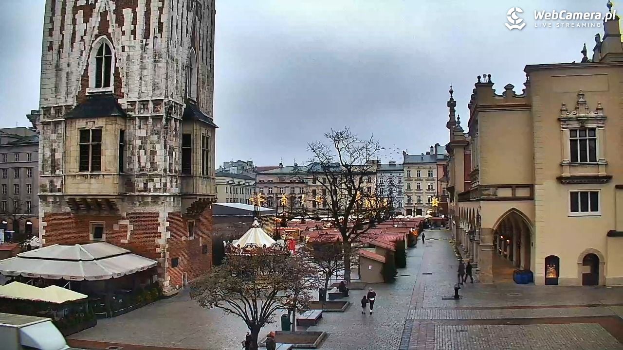 Kraków - widok na Rynek Główny - 23 grudzień 2025, 09:15