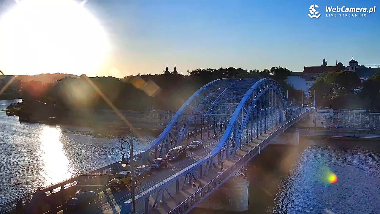 Kraków - widok na Wisłę i Most im. Marszałka Piłsudskiego - 12 sierpień 2026, 19:18