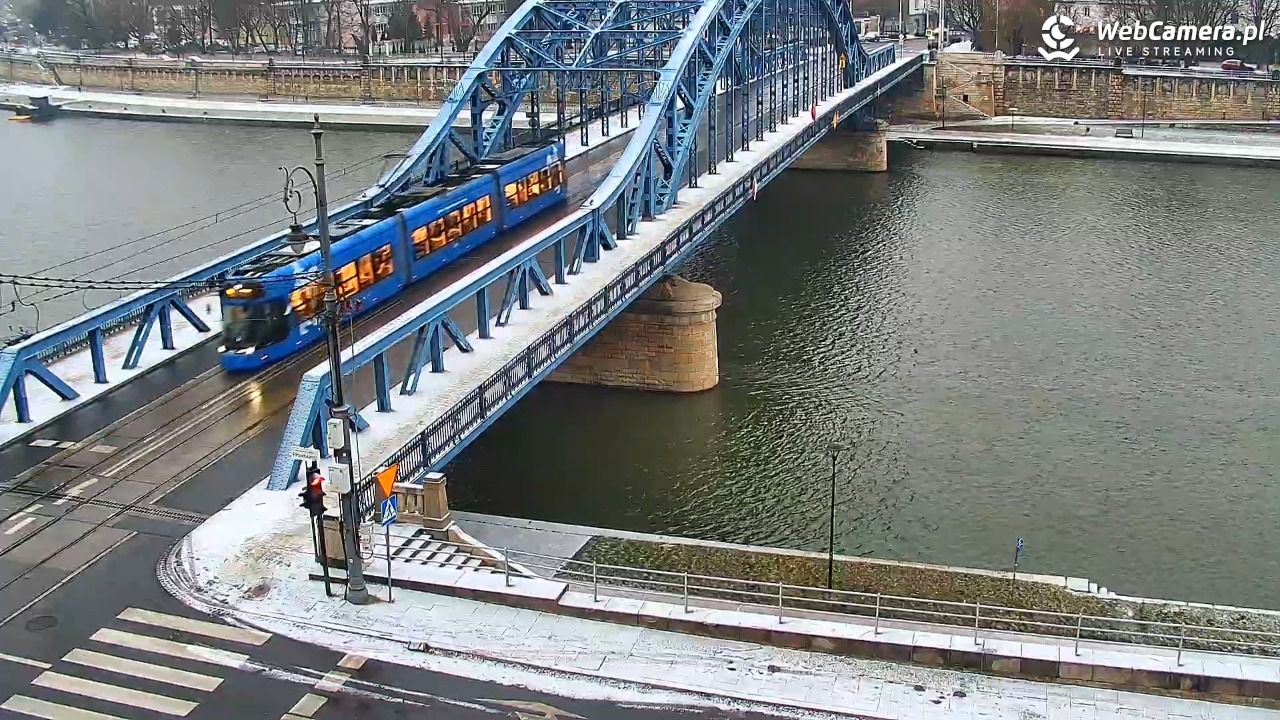 Kraków - widok na Wisłę i Most im. Marszałka Piłsudskiego - 27 grudzień 2025, 07:55
