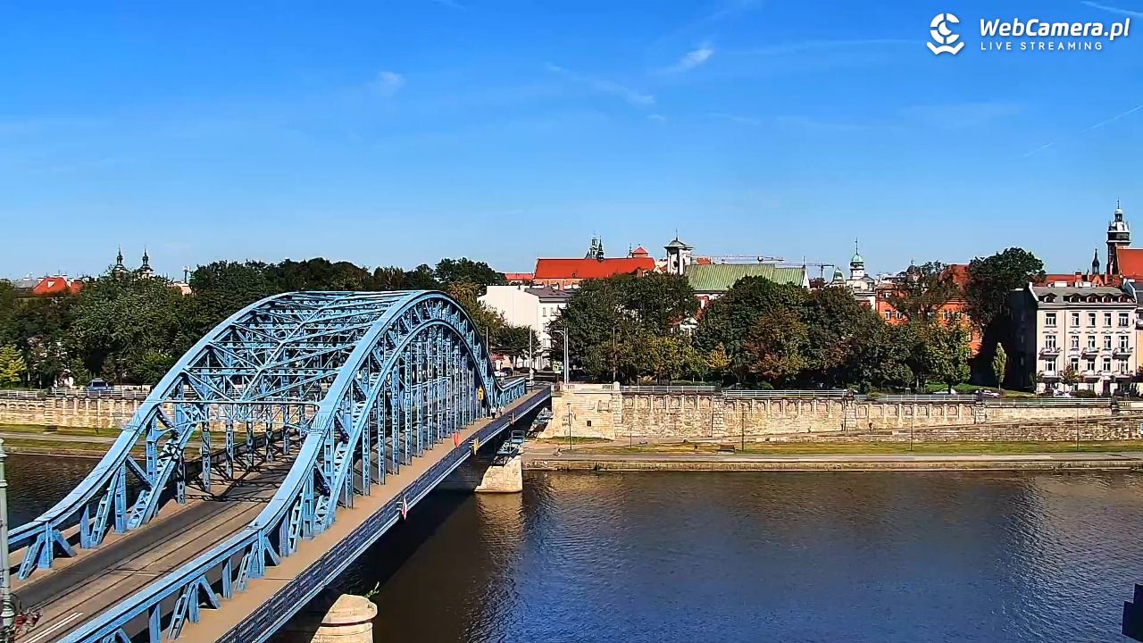 Kraków - widok na Wisłę i Most im. Marszałka Piłsudskiego - 13 sierpień 2026, 09:46