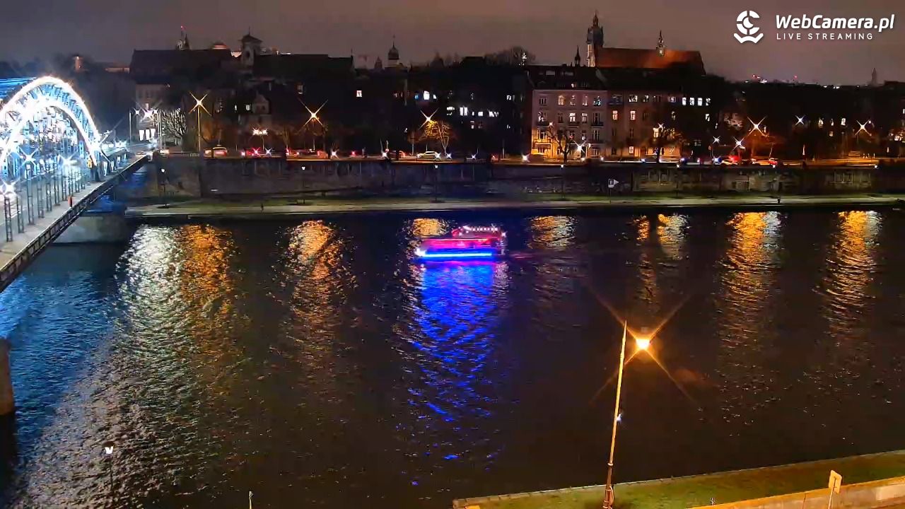 Kraków - widok na Wisłę i Most im. Marszałka Piłsudskiego - 22 grudzień 2025, 16:30