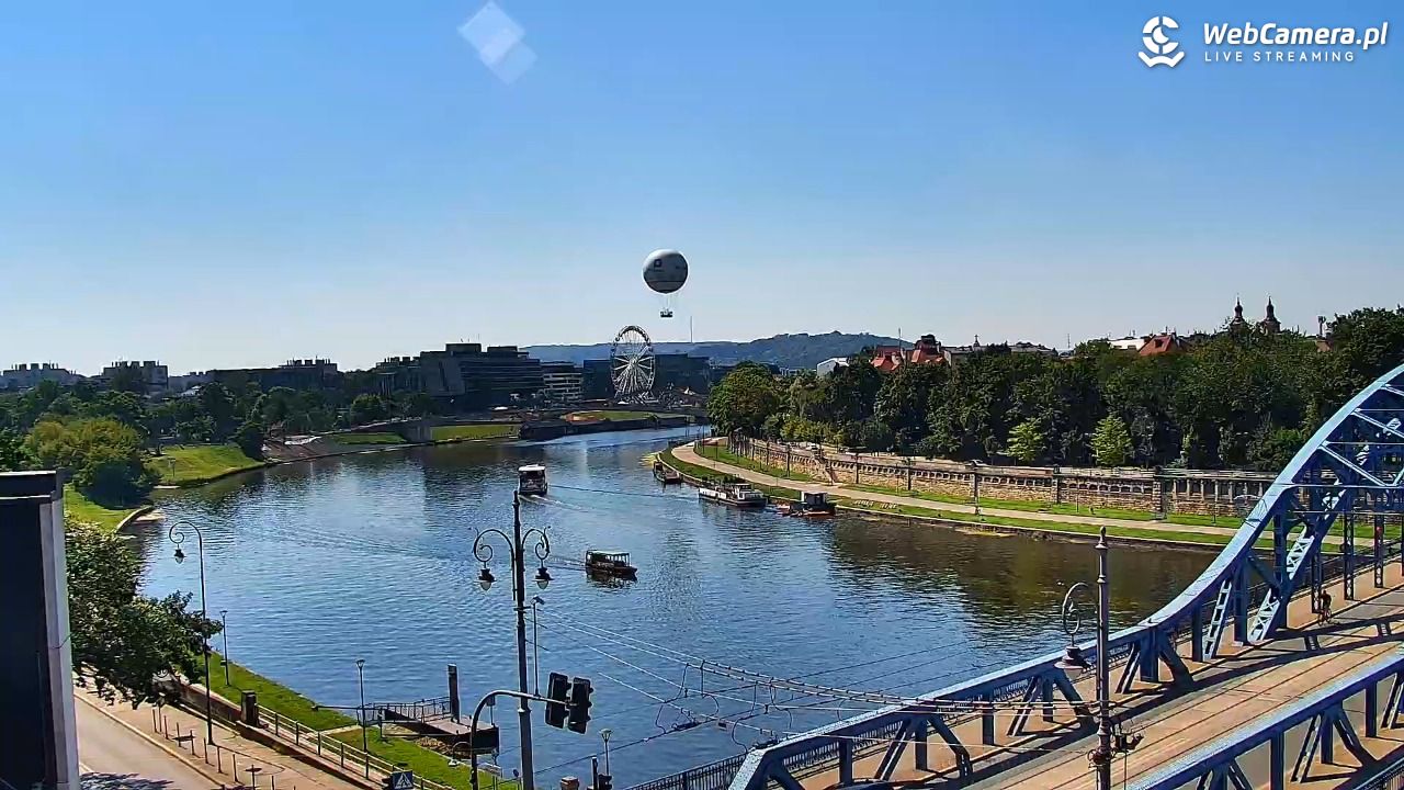 Kraków - widok na Wisłę i Most im. Marszałka Piłsudskiego - 27 czerwiec 2026, 15:03