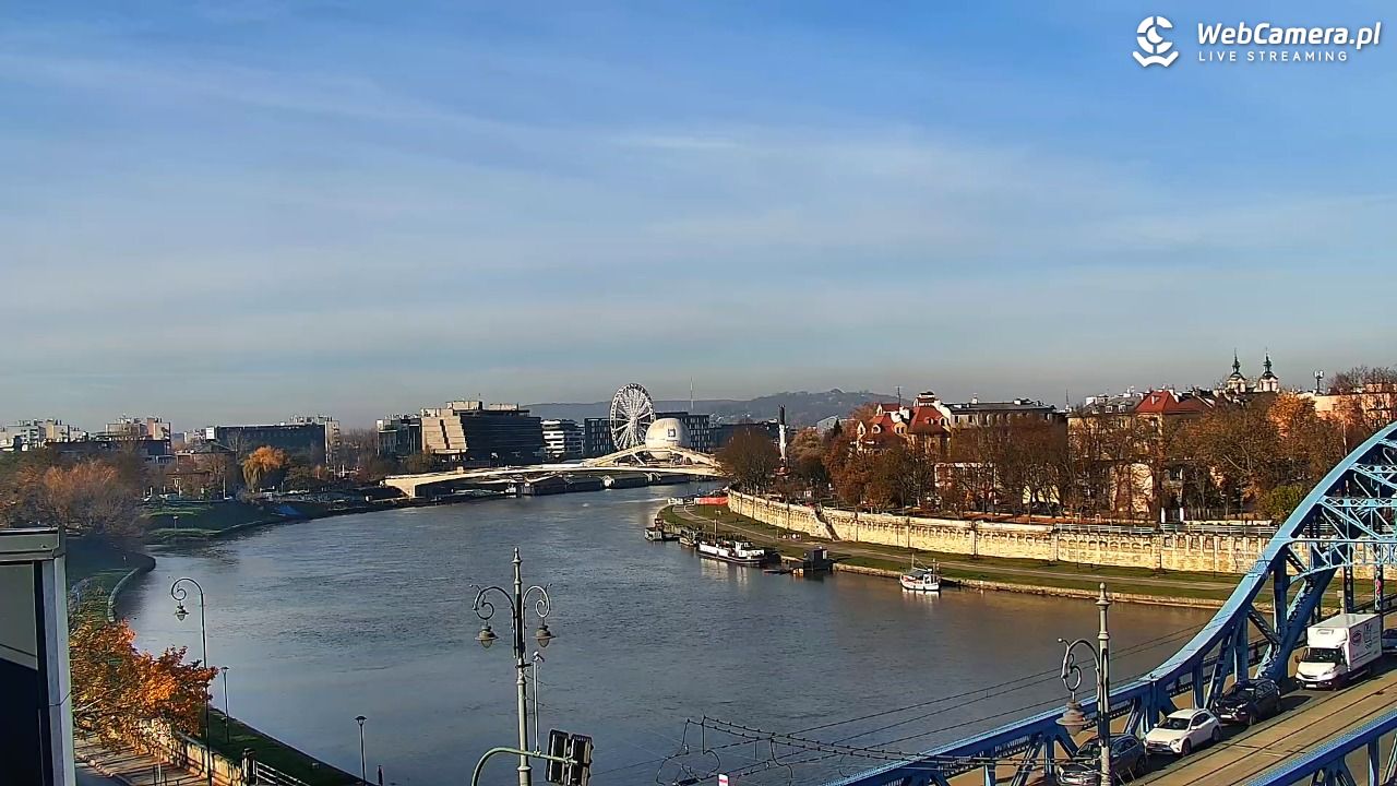Kraków - widok na Wisłę i Most im. Marszałka Piłsudskiego - 05 listopad 2025, 09:36