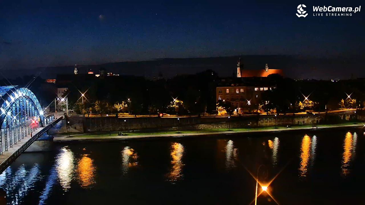Kraków - widok na Wisłę i Most im. Marszałka Piłsudskiego - 11 czerwiec 2025, 22:21