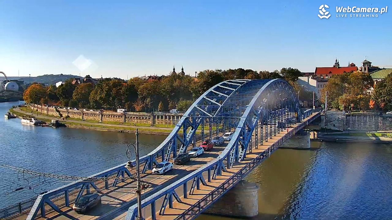 Kraków - widok na Wisłę i Most im. Marszałka Piłsudskiego - 28 wresień 2026, 16:07