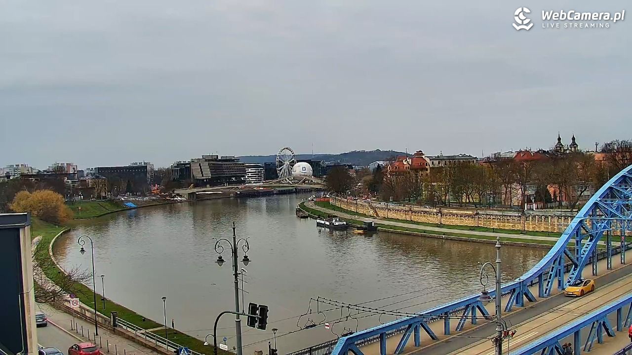 Kraków - widok na Wisłę i Most im. Marszałka Piłsudskiego - 02 kwiecień 2026, 12:16