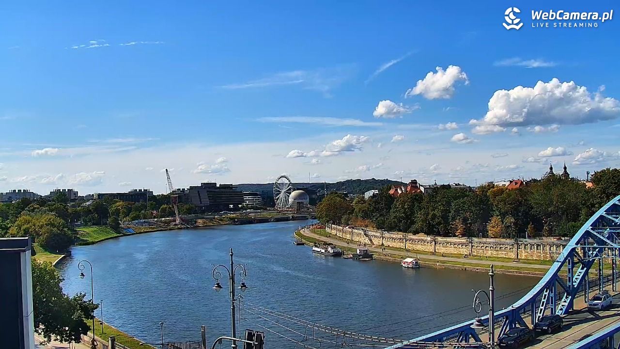 Kraków - widok na Wisłę i Most im. Marszałka Piłsudskiego - 30 sierpień 2025, 14:19