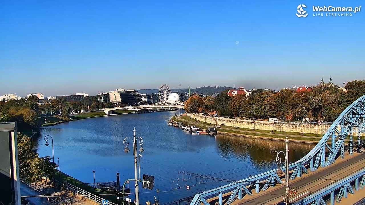 Kraków - widok na Wisłę i Most im. Marszałka Piłsudskiego - 29 wresień 2026, 09:10