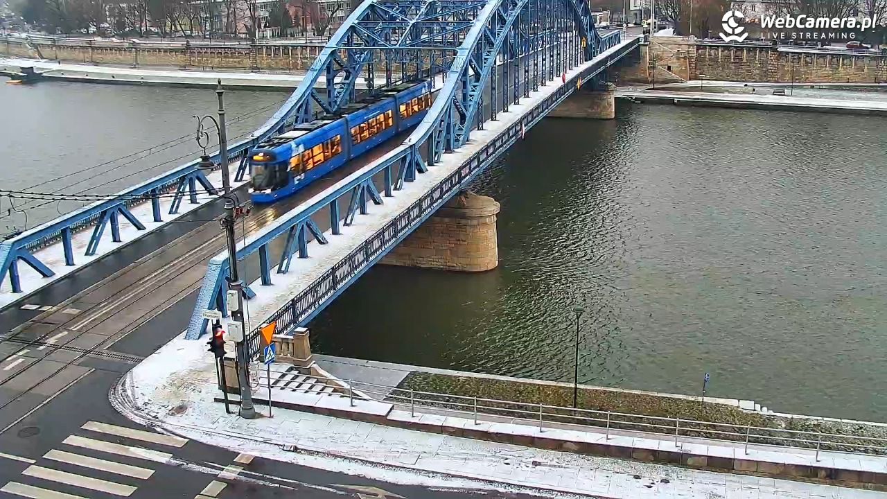 Kraków - widok na Wisłę i Most im. Marszałka Piłsudskiego - 27 grudzień 2025, 07:55