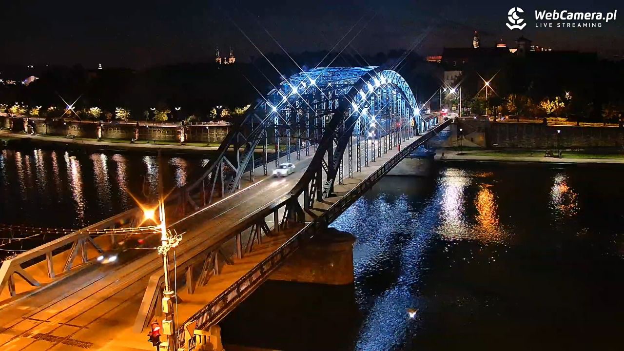 Kraków - widok na Wisłę i Most im. Marszałka Piłsudskiego - 14 czerwiec 2025, 22:37