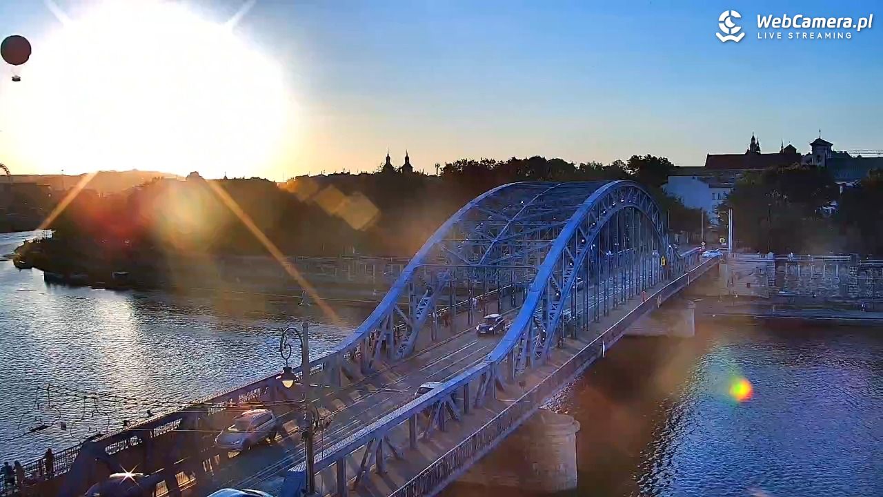 Kraków - widok na Wisłę i Most im. Marszałka Piłsudskiego - 12 sierpień 2026, 19:30
