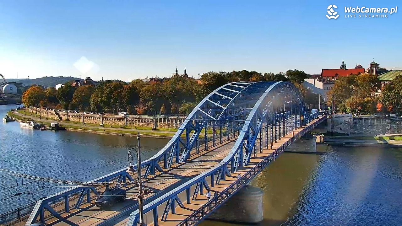 Kraków - widok na Wisłę i Most im. Marszałka Piłsudskiego - 28 wresień 2026, 16:08
