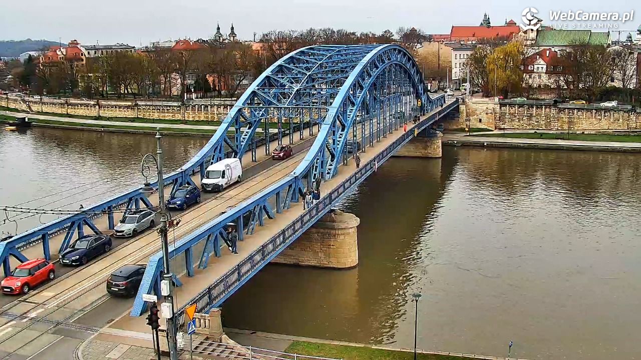 Kraków - widok na Wisłę i Most im. Marszałka Piłsudskiego - 02 kwiecień 2026, 12:14