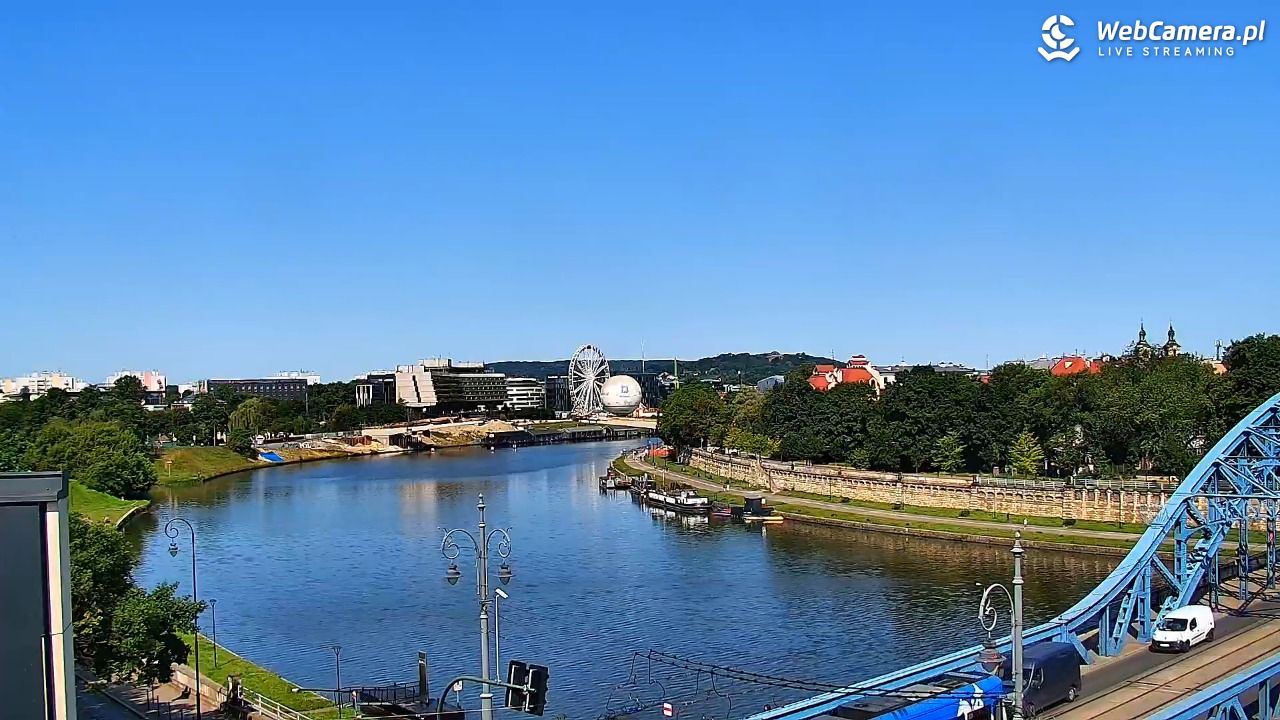 Kraków - widok na Wisłę i Most im. Marszałka Piłsudskiego - 13 czerwiec 2025, 09:27