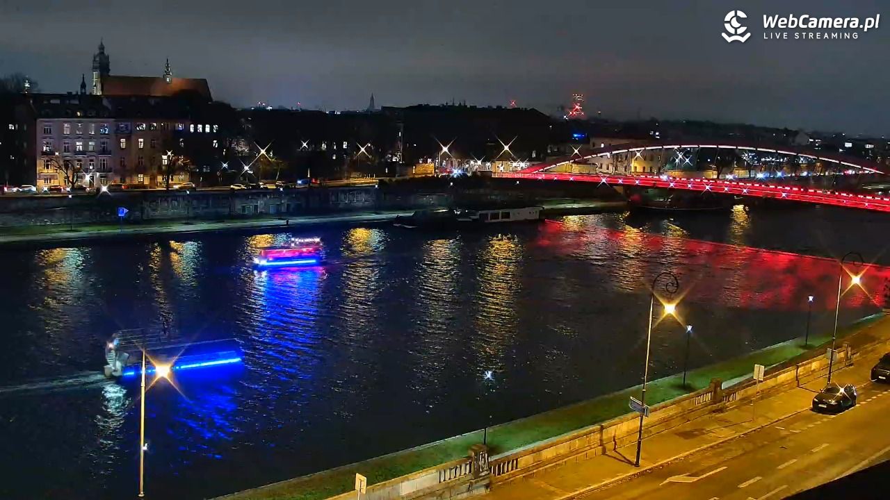 Kraków - widok na Wisłę i Most im. Marszałka Piłsudskiego - 22 grudzień 2025, 16:29