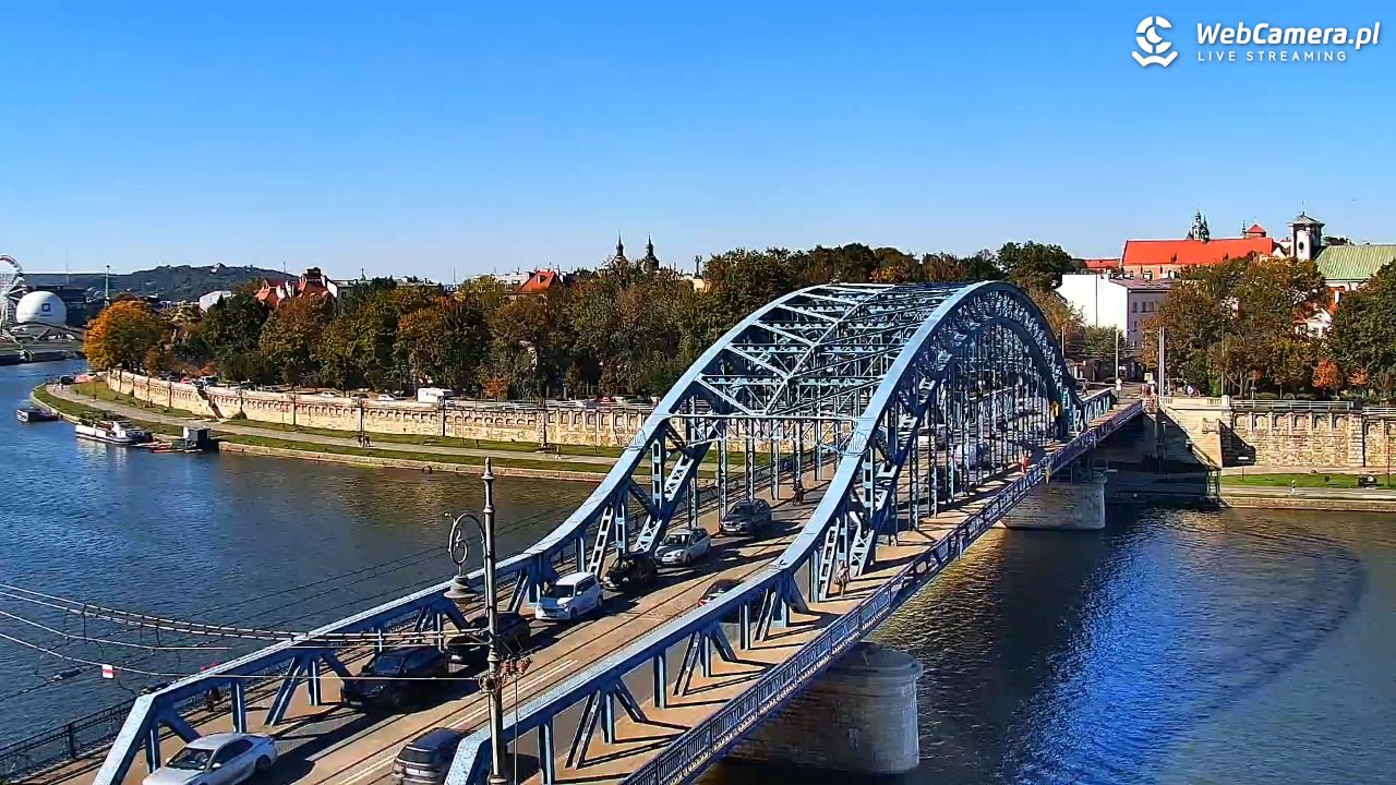 Kraków - widok na Wisłę i Most im. Marszałka Piłsudskiego - 29 wresień 2026, 13:39