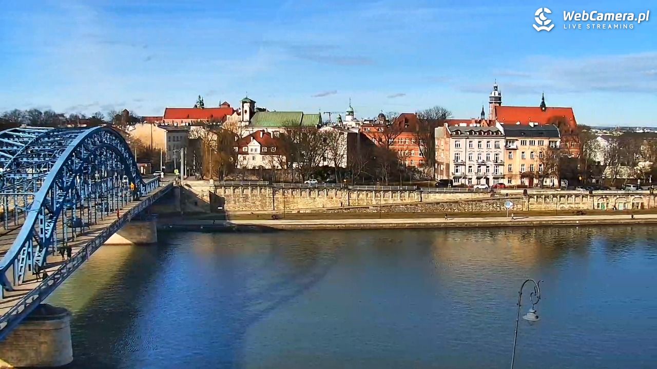 Kraków - widok na Wisłę i Most im. Marszałka Piłsudskiego - 12 luty 2026, 13:05