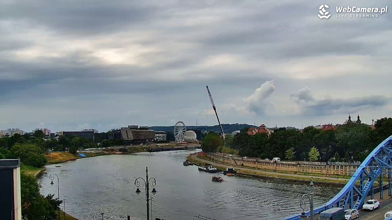 Kraków - widok na Wisłę i Most im. Marszałka Piłsudskiego - 08 lipiec 2025, 14:38