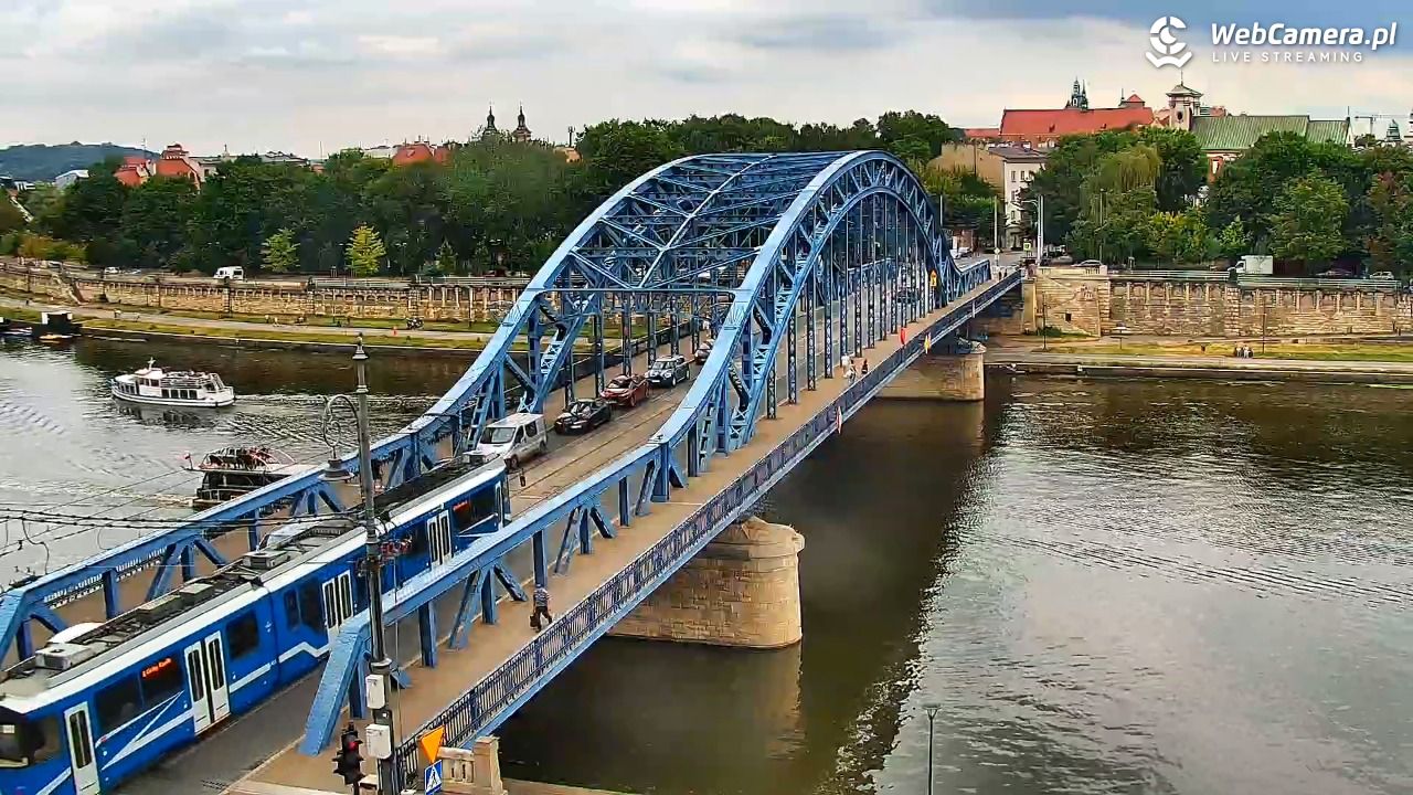 Kraków - widok na Wisłę i Most im. Marszałka Piłsudskiego - 08 lipiec 2025, 12:01