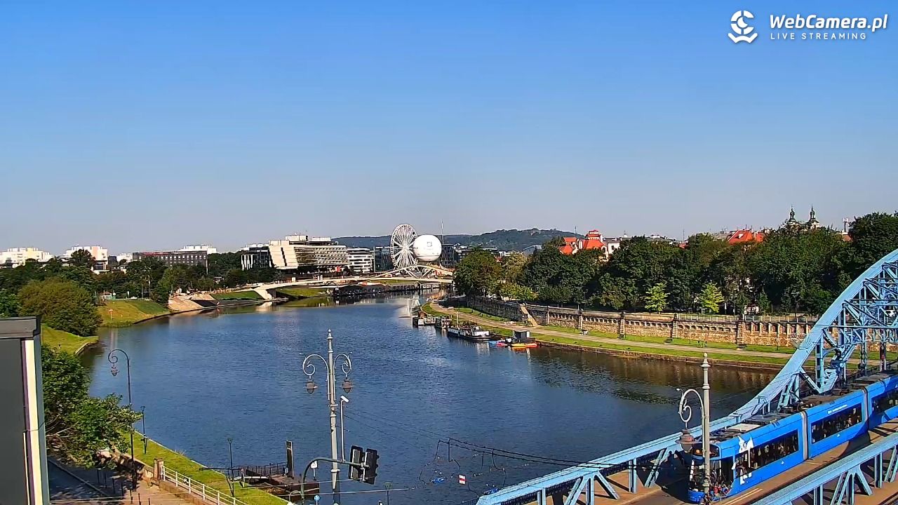 Kraków - widok na Wisłę i Most im. Marszałka Piłsudskiego - 26 czerwiec 2026, 07:36