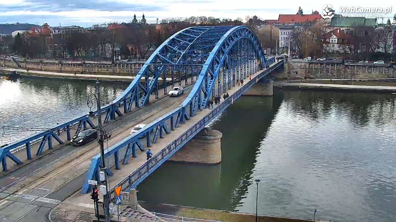 Kraków - widok na Wisłę i Most im. Marszałka Piłsudskiego - 12 luty 2026, 16:23