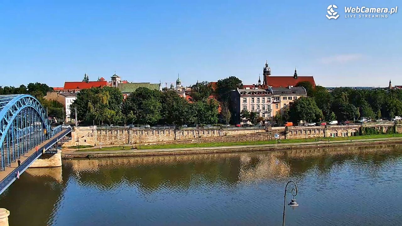 Kraków - widok na Wisłę i Most im. Marszałka Piłsudskiego - 13 czerwiec 2025, 08:00