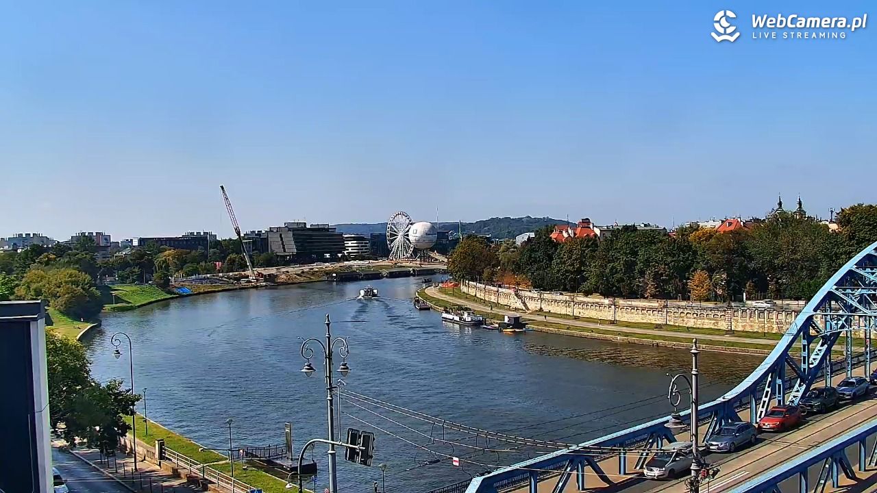 Kraków - widok na Wisłę i Most im. Marszałka Piłsudskiego - 01 wresień 2025, 12:50
