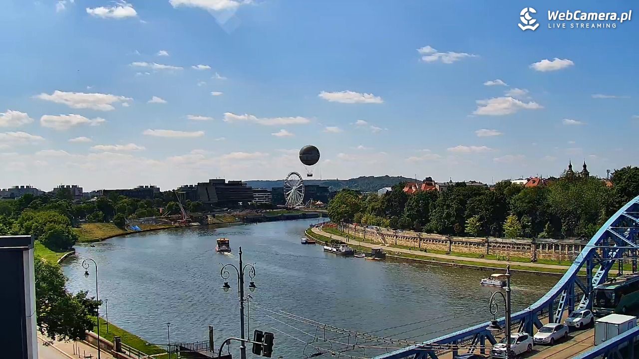 Kraków - widok na Wisłę i Most im. Marszałka Piłsudskiego - 14 czerwiec 2025, 14:41