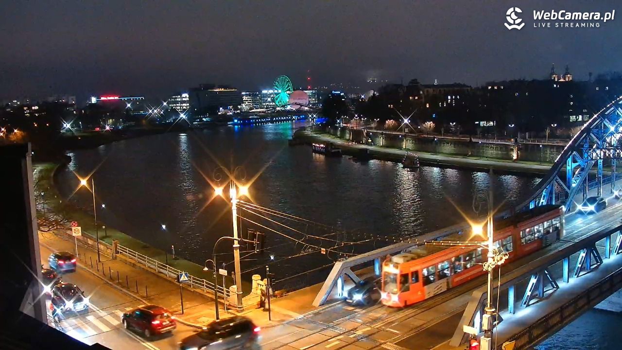 Kraków - widok na Wisłę i Most im. Marszałka Piłsudskiego - 22 grudzień 2025, 16:30