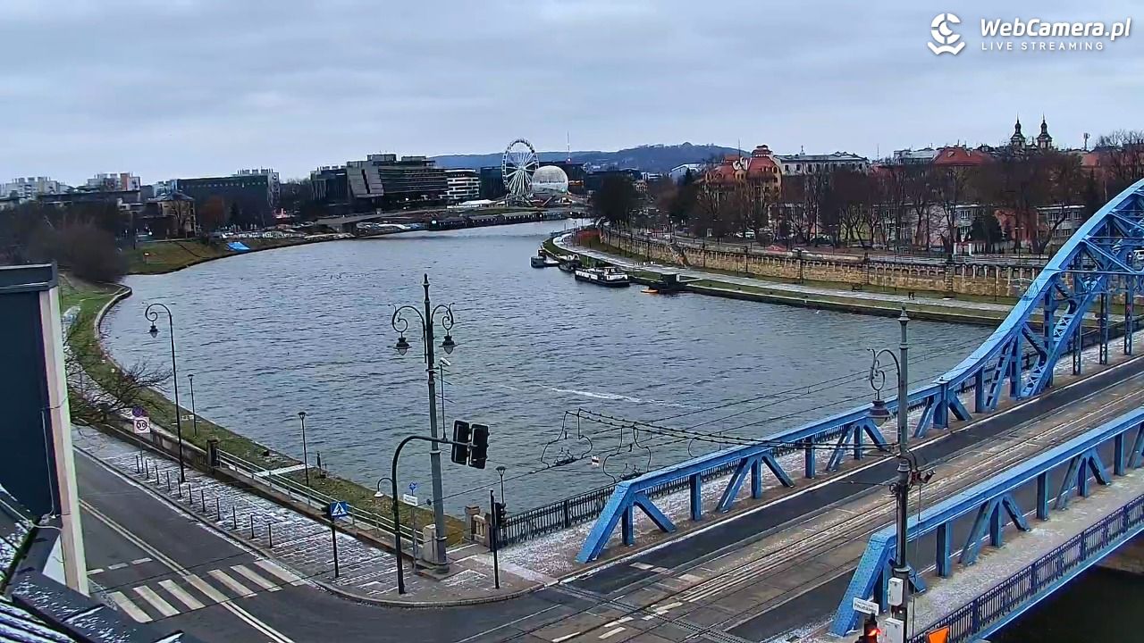 Kraków - widok na Wisłę i Most im. Marszałka Piłsudskiego - 24 grudzień 2025, 08:08