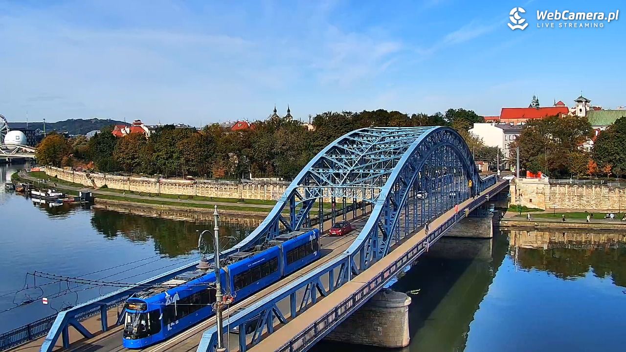 Kraków - widok na Wisłę i Most im. Marszałka Piłsudskiego - 27 wresień 2026, 10:43