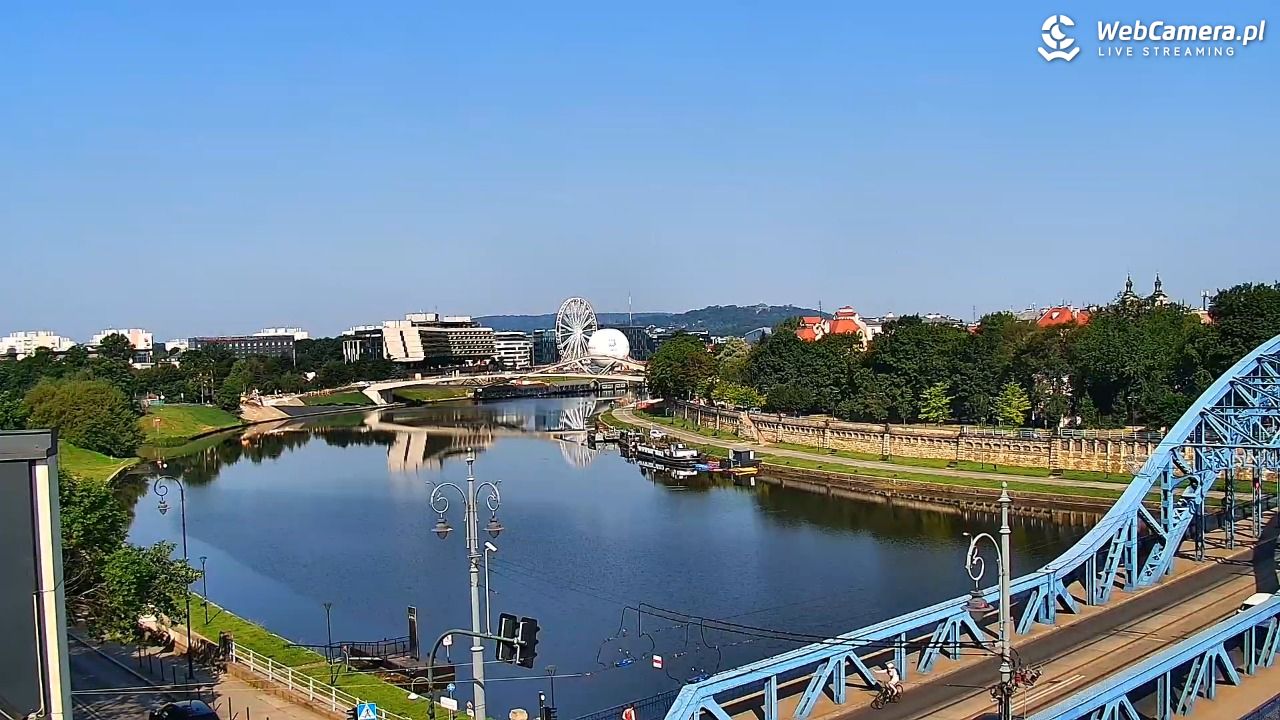 Kraków - widok na Wisłę i Most im. Marszałka Piłsudskiego - 30 czerwiec 2026, 08:29