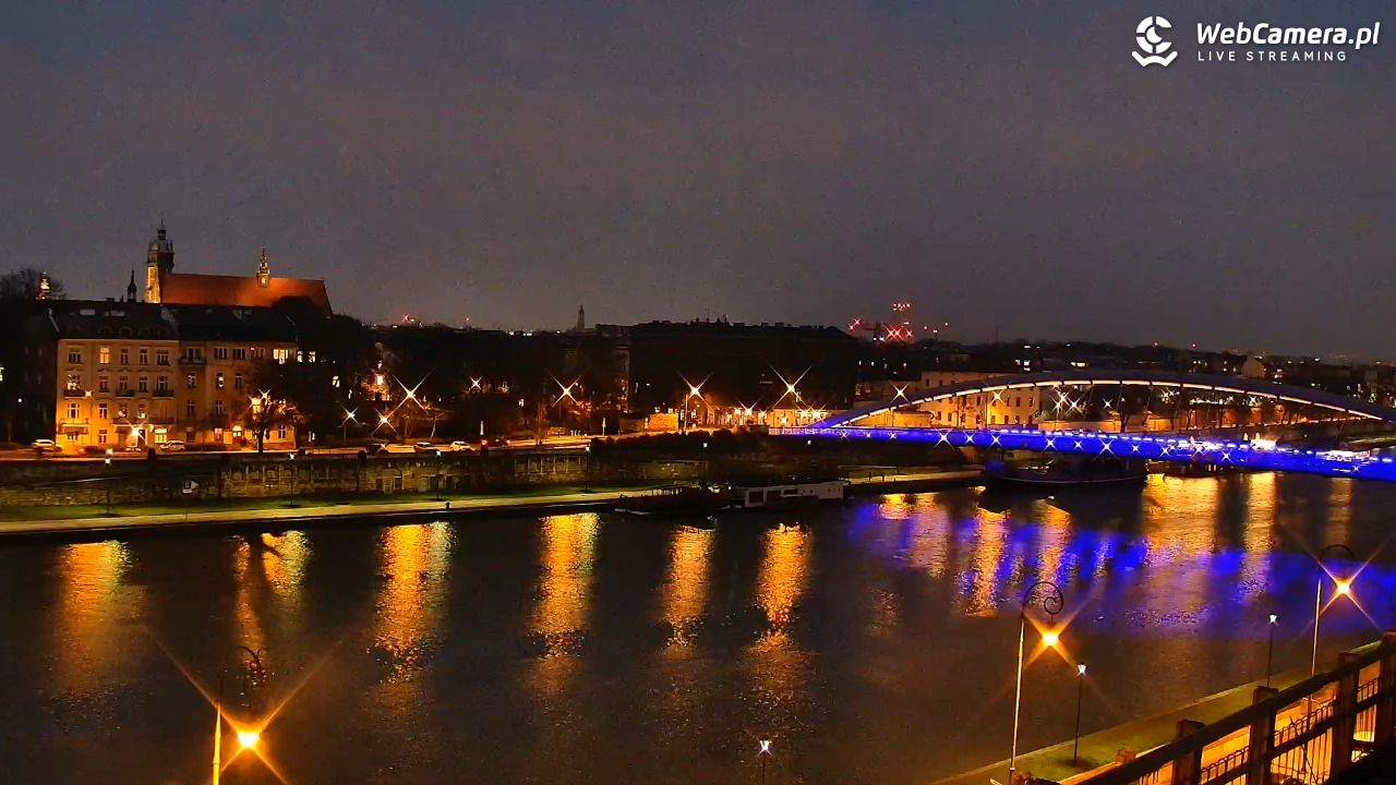 Kraków - widok na Wisłę i Most im. Marszałka Piłsudskiego - 29 marzec 2026, 19:35