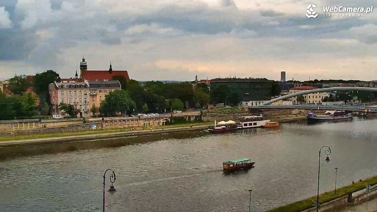 Kraków - widok na Wisłę i Most im. Marszałka Piłsudskiego - 08 lipiec 2025, 12:09