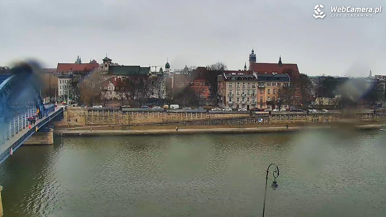 Kraków - widok na Wisłę i Most im. Marszałka Piłsudskiego - 14 luty 2026, 15:52