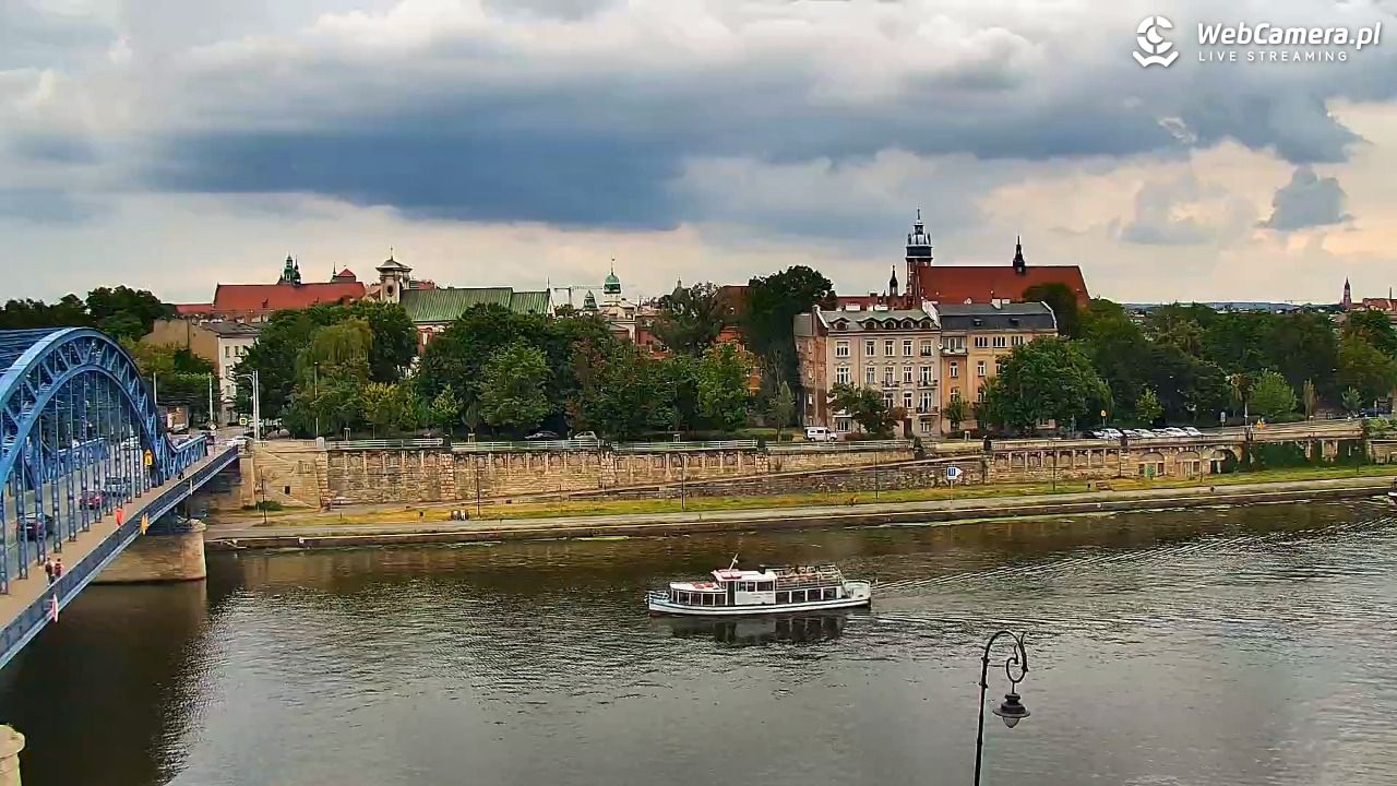Kraków - widok na Wisłę i Most im. Marszałka Piłsudskiego - 08 lipiec 2025, 11:59