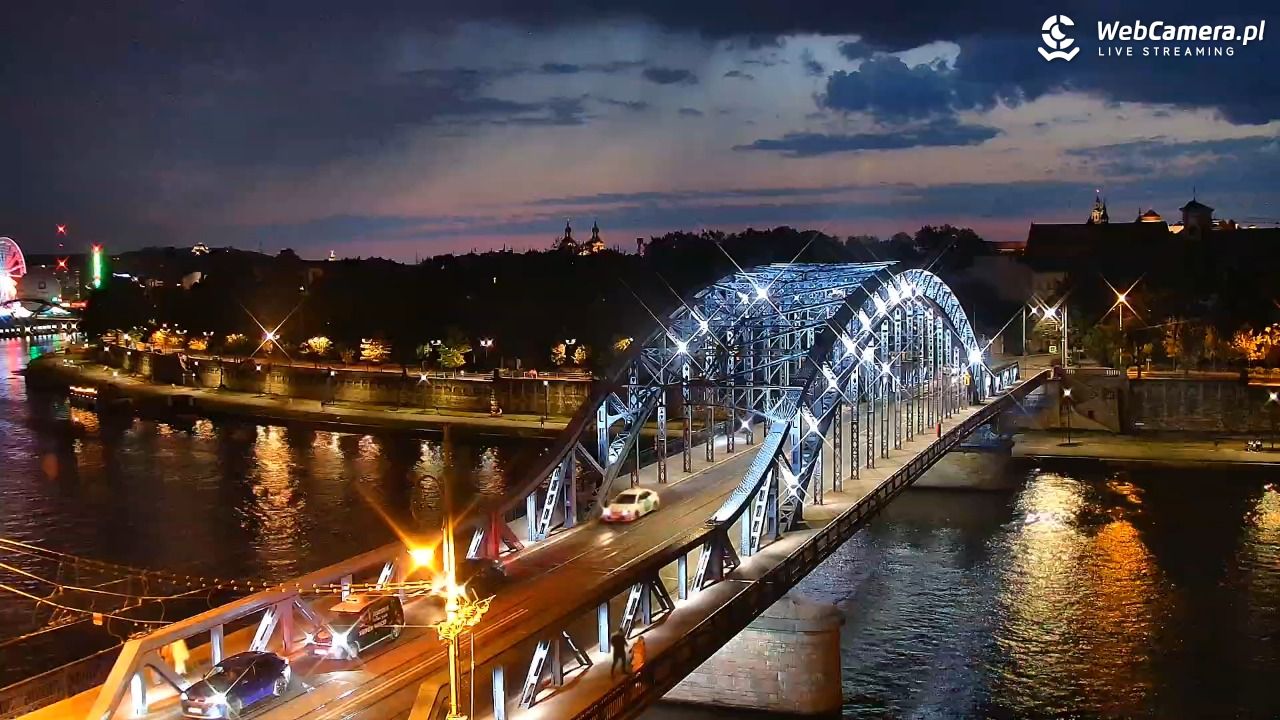 Kraków - widok na Wisłę i Most im. Marszałka Piłsudskiego - 16 sierpień 2026, 20:38