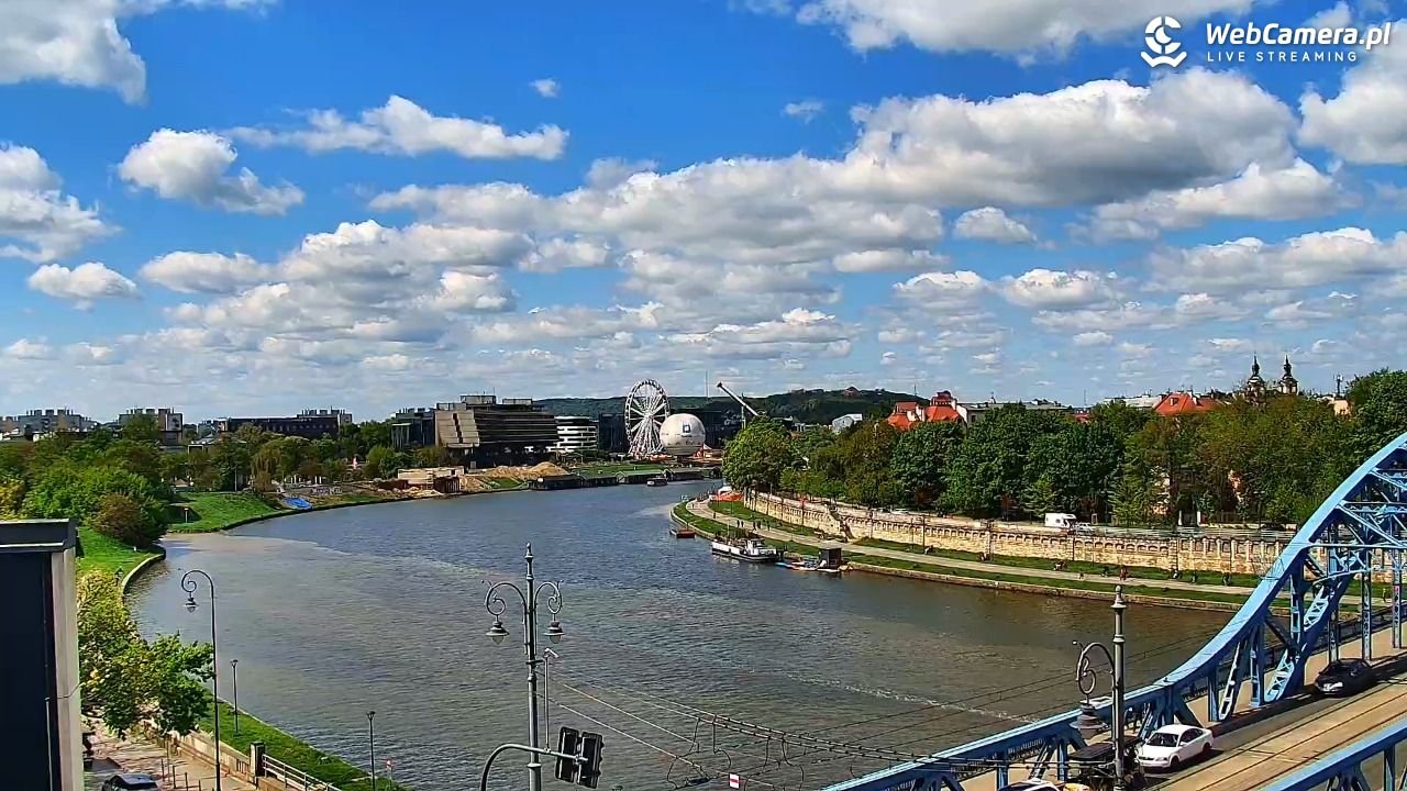 Kraków - widok na Wisłę i Most im. Marszałka Piłsudskiego - 26 kwiecień 2025, 12:20